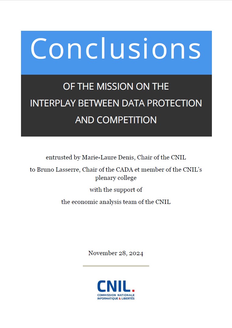 Conclusions of the Lasserre mission on the interplay between data protection and competition