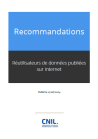Recommandations - Réutilisateurs de données publiées sur Internet